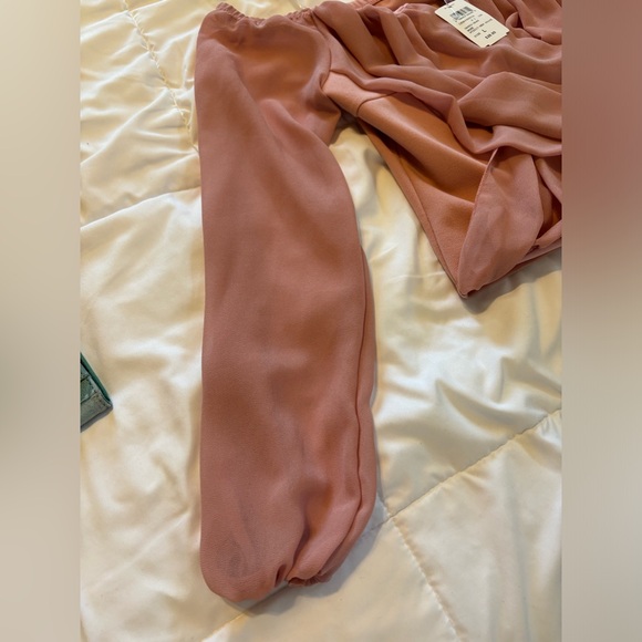 Off the shoulder women blouse, mauve color - Picture 7 of 8